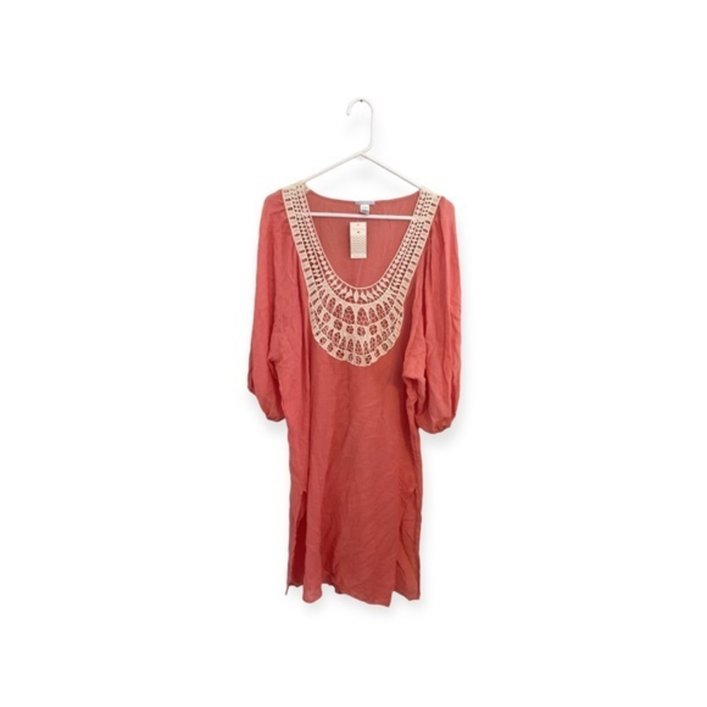 Women’s‎ NWT coral and lace Eberjey swim cover-up, size small/medium